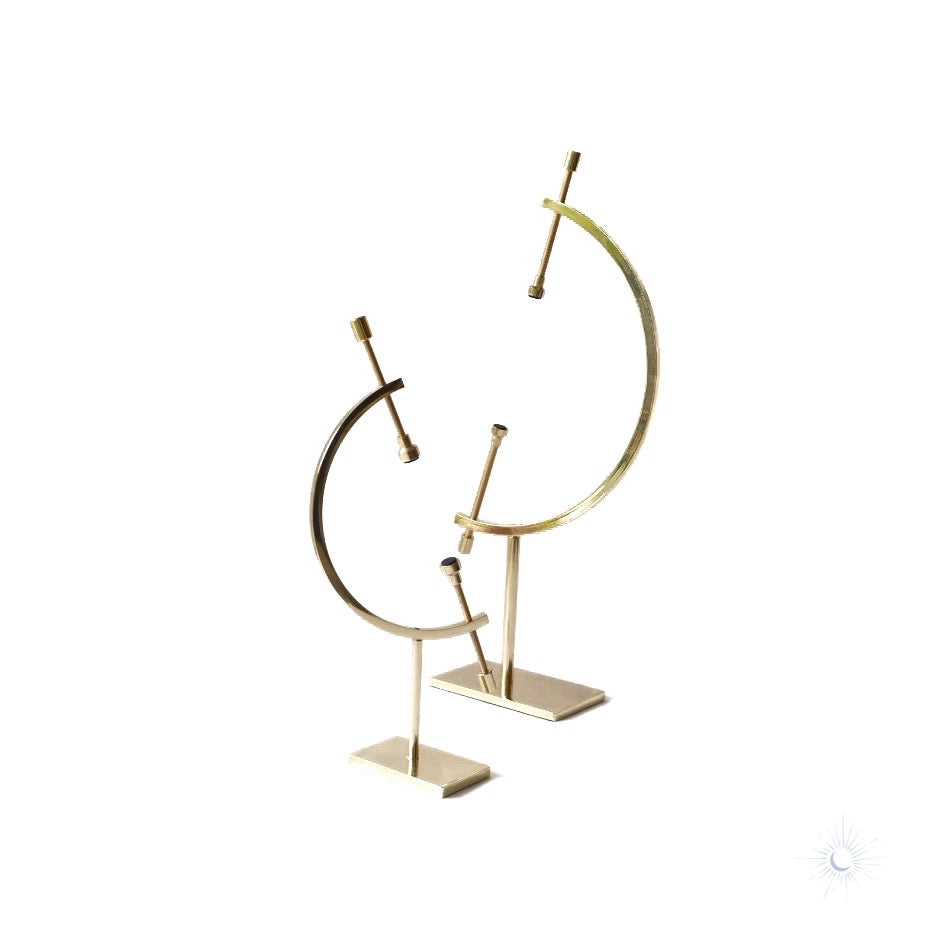 Shop Decor Pieces for Mindful Living by Tsukiyo Singapore, pictured golden globe sphere stand