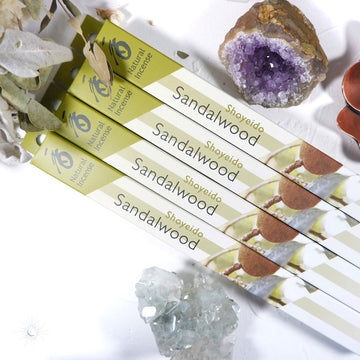 Close up of Sandalwood Shoyeido Japanese incense