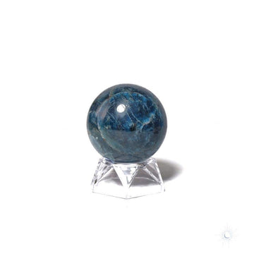 Apatite sphere on plastic sphere stand by Tsukiyo Co Singapore