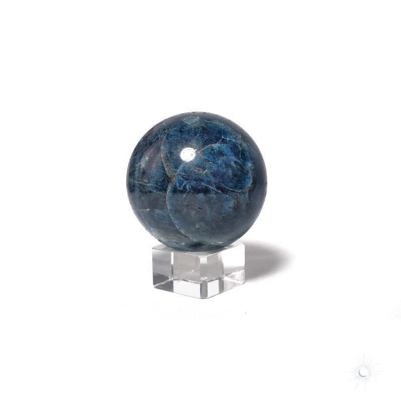 Apatite sphere on acrylic sphere stand by Tsukiyo Co Singapore